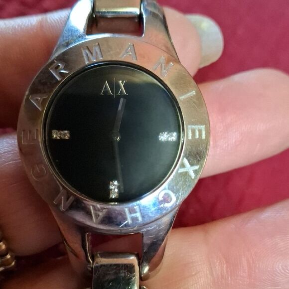 Armani Exchange Silver and Black Women\'s Watch, New Battery, Works Great! main image 2
